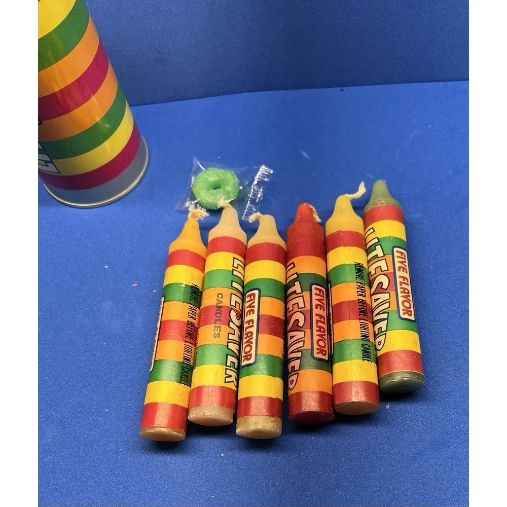 Vintage LIFE Saver Set of 5 Emergency Candles‎ w/ Tin No Top